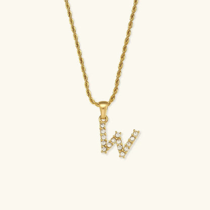 [Raffine]Maeve Letter Initial Diamond Necklace