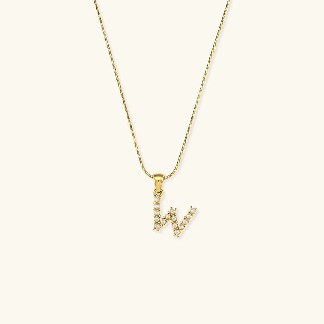 [Raffine]Augustine Initial Letter Pearl Necklace