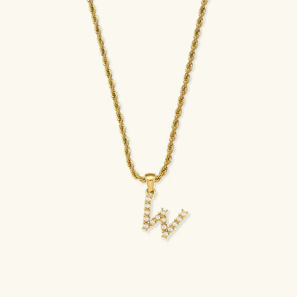 [Raffine]Elodie Initial Letter Pearl Necklace