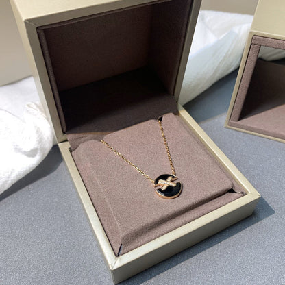 [Raffine]JEUX DE PINK GOLD DIAMOND NECKLACE