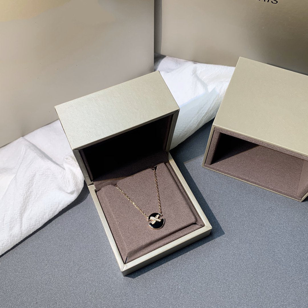 [Raffine]JEUX DE PINK GOLD DIAMOND NECKLACE