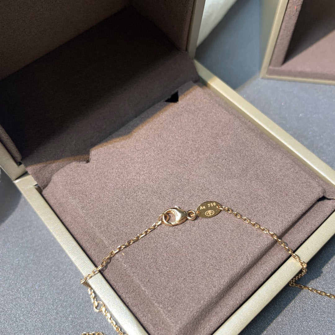 [Raffine]JEUX DE PINK GOLD DIAMOND NECKLACE