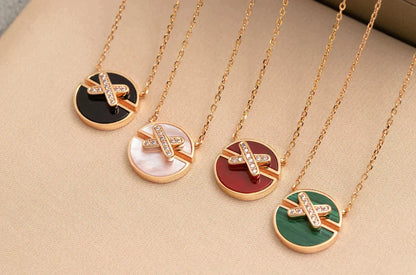 [Raffine]JEUX DE ROSE GOLD DIAMOND NECKLACE