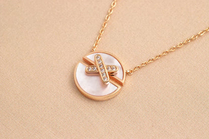 [Raffine]JEUX DE ROSE GOLD DIAMOND NECKLACE