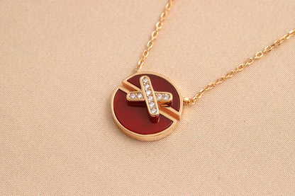 [Raffine]JEUX DE ROSE GOLD DIAMOND NECKLACE