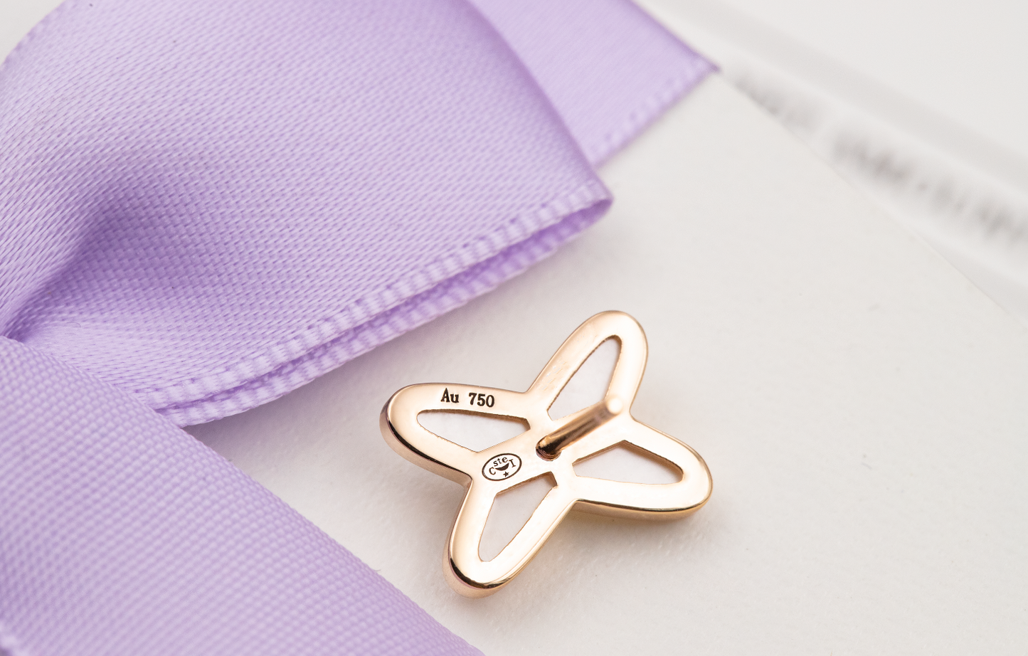[Raffine]JEUX DE WHITE MOP ROSE GOLD DIAMOND EARRINGS
