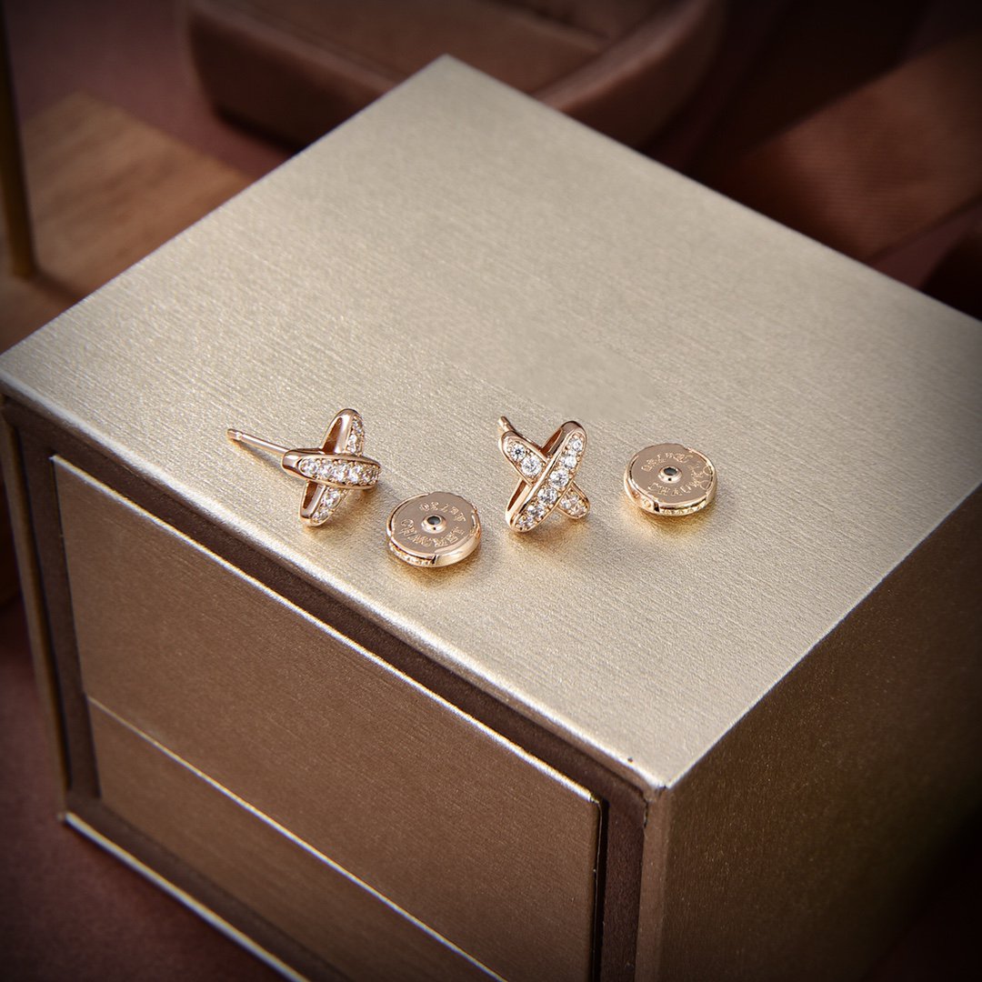 [Raffine]JEUX DE GOLD DIAMOND EARRINGS