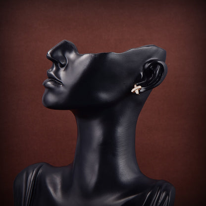 [Raffine]JEUX DE GOLD DIAMOND EARRINGS