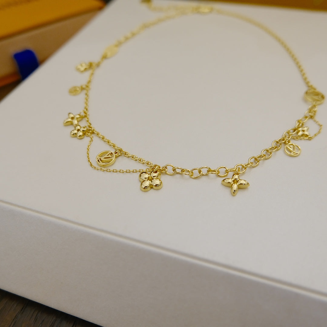 [Raffine]BLOOMING SUPPLE NECKLACE BRASS