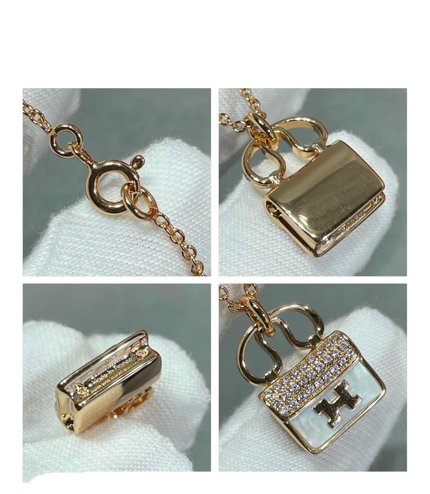 [Raffine]H CIRCE MOISSANITE PENDANT NECKLACE GOLD