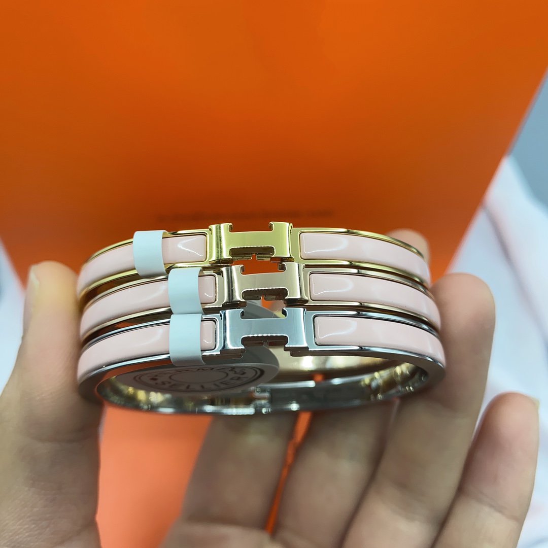 [Raffine]CLASSIC HM CLIC  PINK 8MM ENAMEL BRACELET