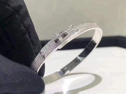 [Raffine]HM KELLY BRACELET IN SILVER AND FULL PAVE DIAMOND