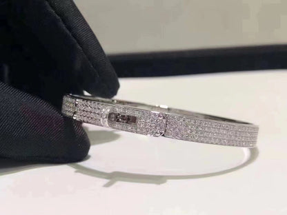 [Raffine]HM KELLY BRACELET IN SILVER AND FULL PAVE DIAMOND