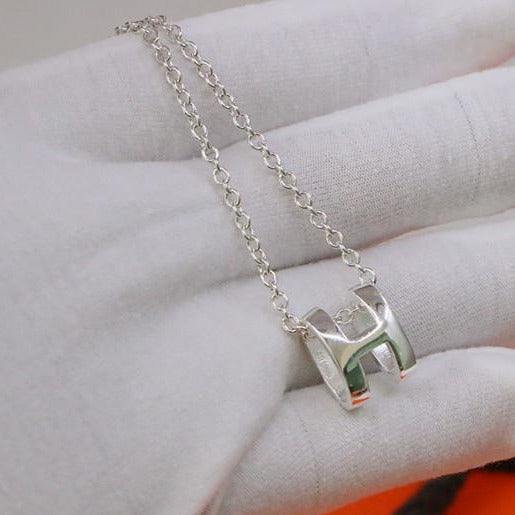 [Raffine]HM NECKLACE H LETTER OVAL SERIES