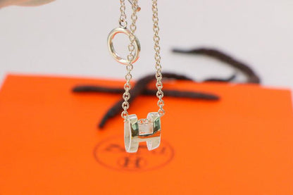 [Raffine]HM NECKLACE H LETTER OVAL SERIES