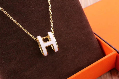 [Raffine]HM CLIC YELLOW ENAMEL GOLD NECKLACE