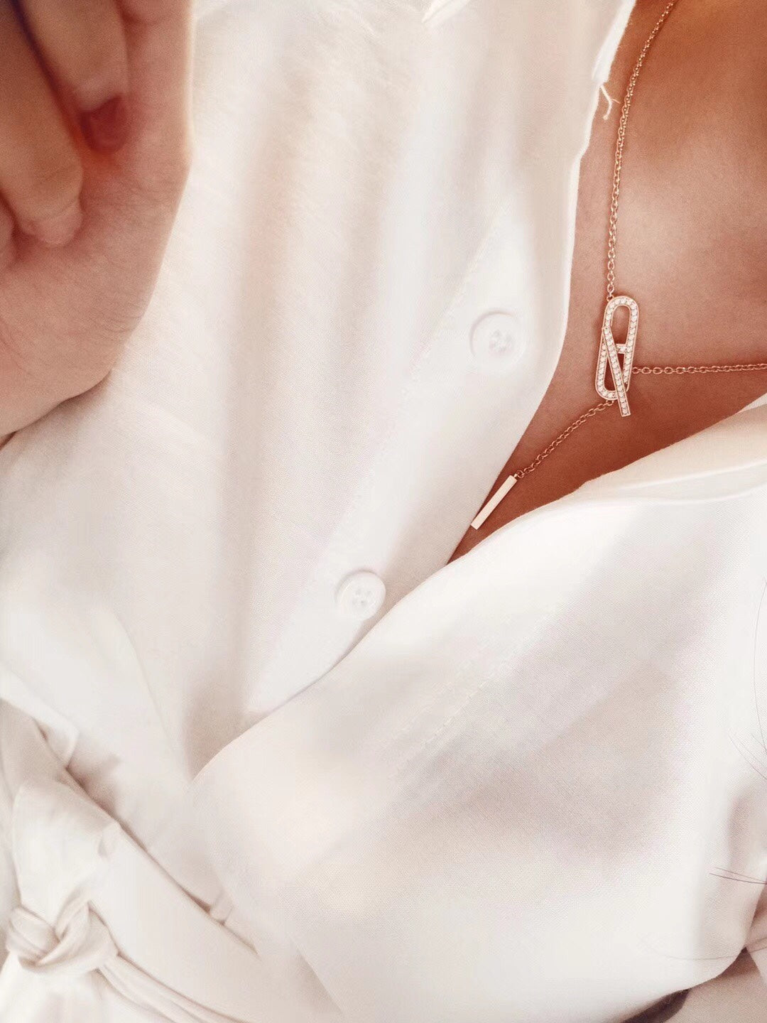[Raffine]HM FIRE PIG NOSE NECKLACE TRENDY STREET