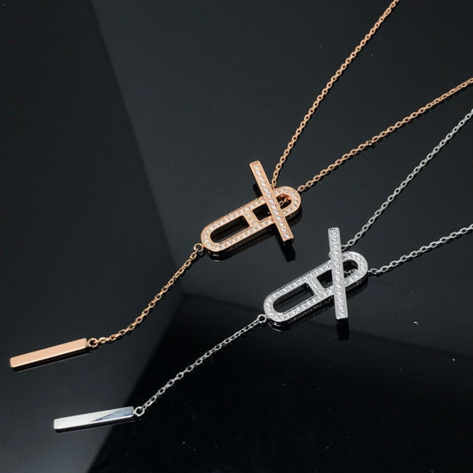 [Raffine]HM NECKLACE PLATINUM ROSE GOLD DIAMOND