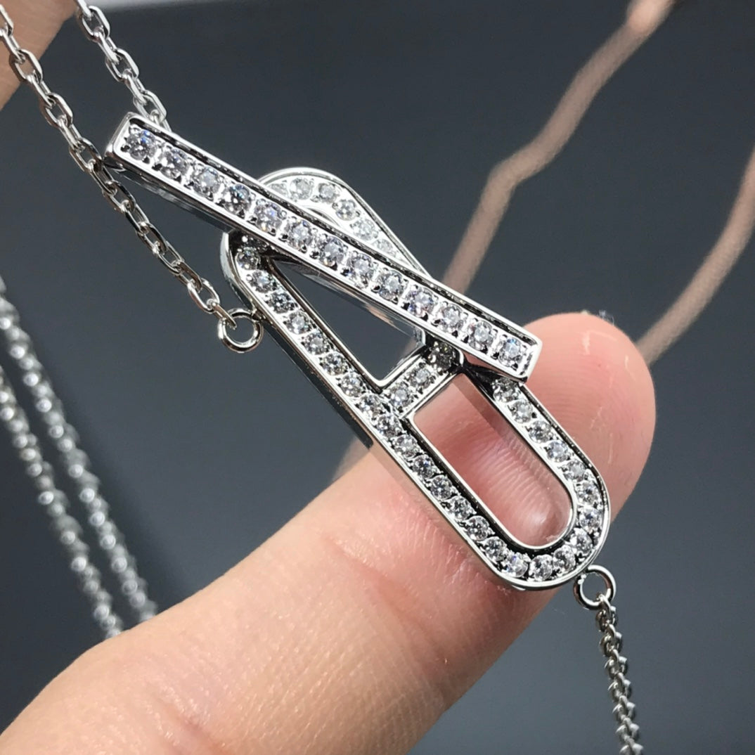 [Raffine]HM NECKLACE PLATINUM ROSE GOLD DIAMOND