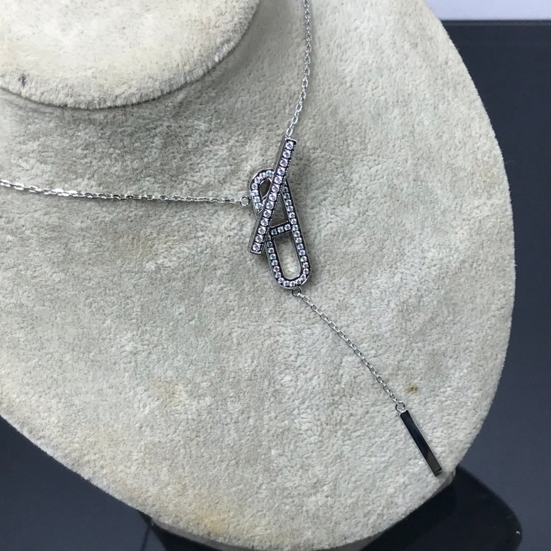 [Raffine]HM NECKLACE PLATINUM ROSE GOLD DIAMOND