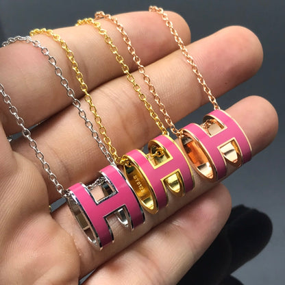 [Raffine]H NECKLACE PINK