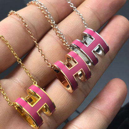 [Raffine]H NECKLACE PINK