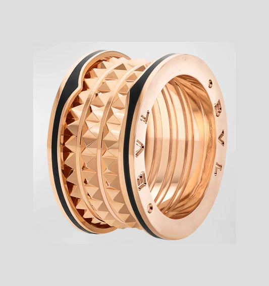 [Raffine]ZERO 1 ROCK BLACK CERAMIC PINK GOLD LARGE MODEL