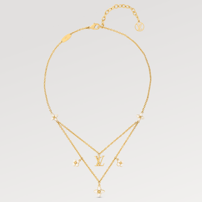[Raffine]FLOWERGRAM GOLD MOP DOUBLE ROW NECKLACE