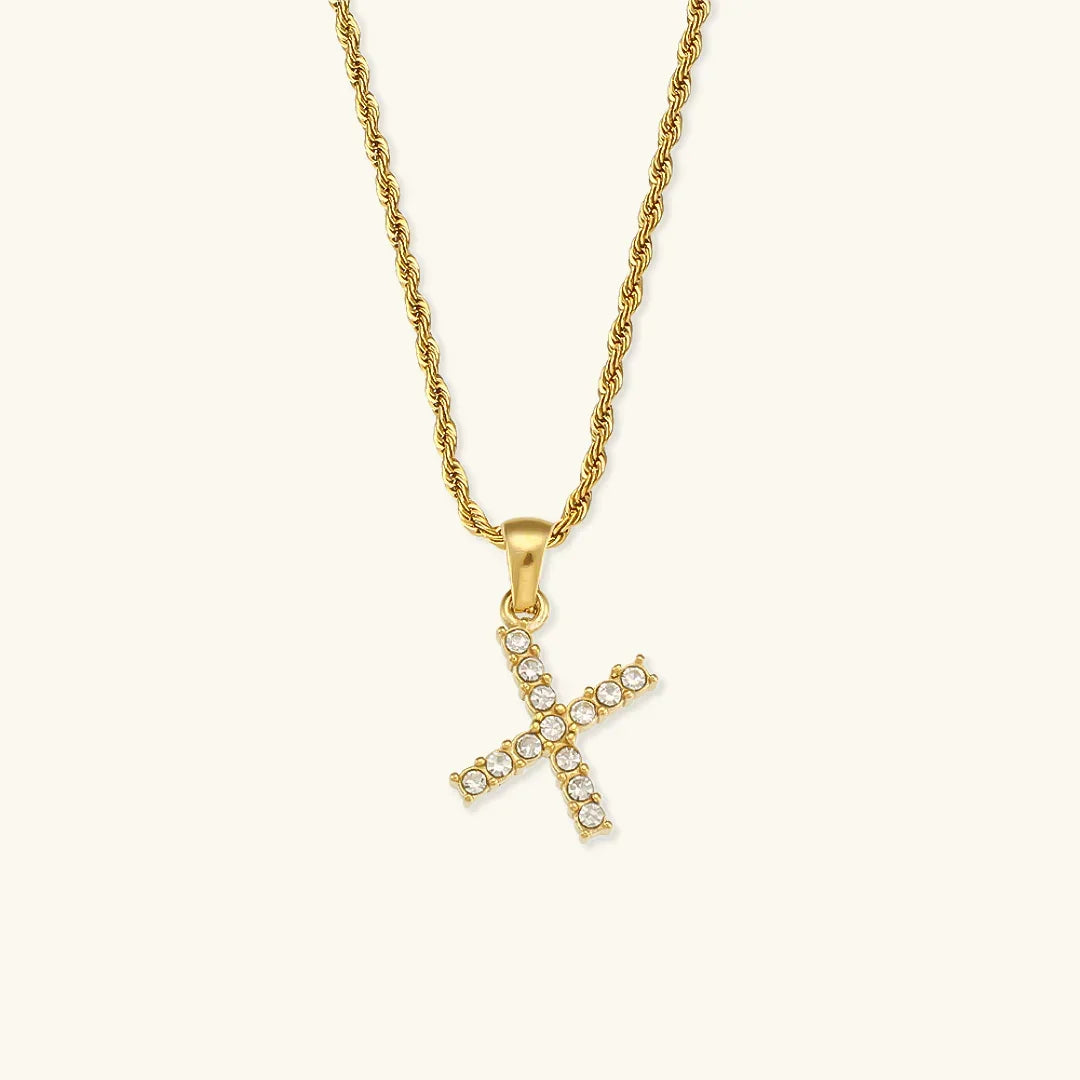 [Raffine]Maeve Letter Initial Diamond Necklace