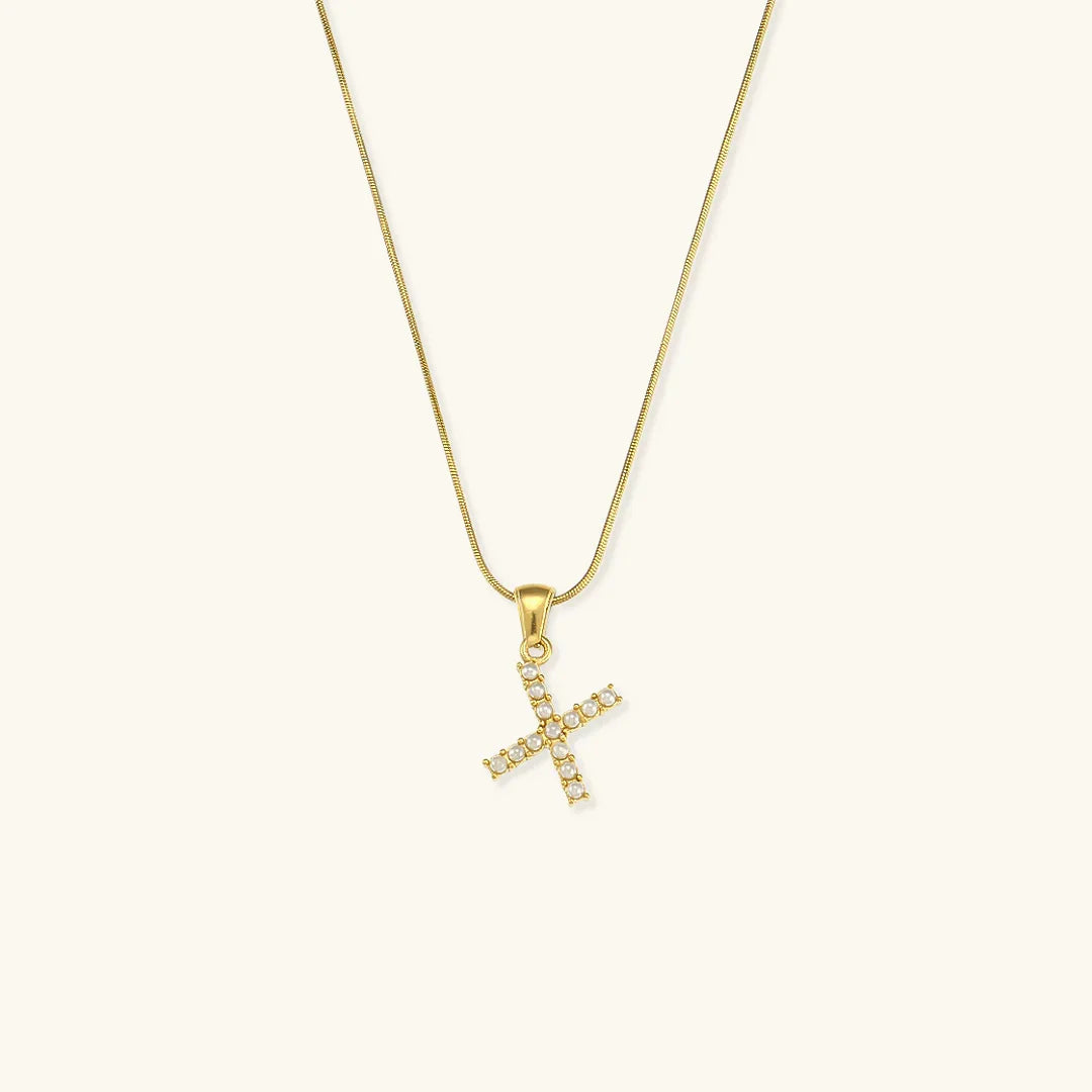 [Raffine]Augustine Initial Letter Pearl Necklace