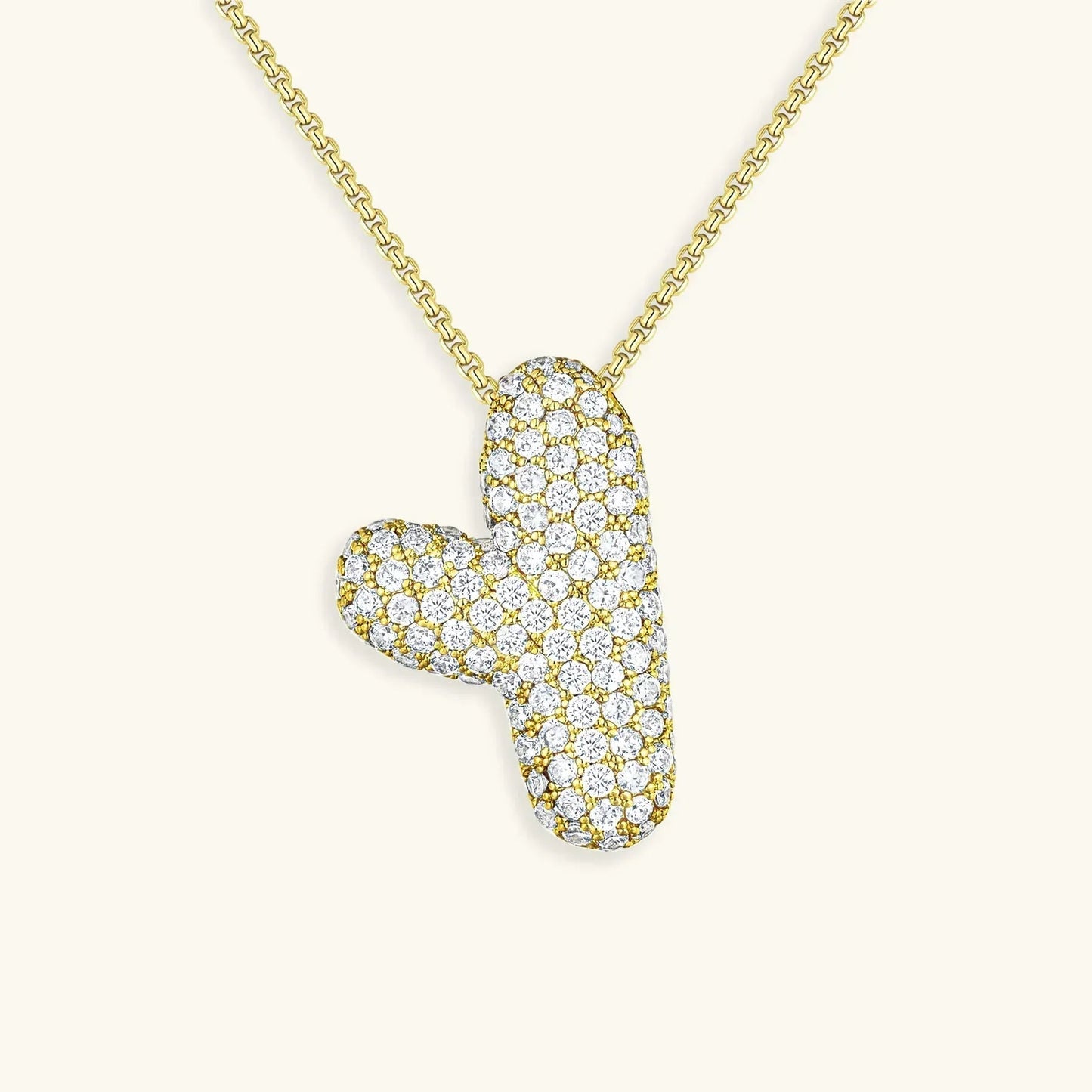 [Raffine]Bubble Initial Diamond Necklace