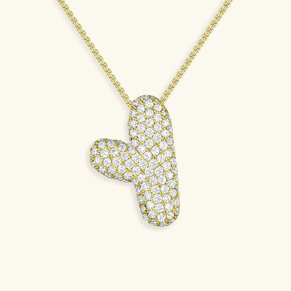 [Raffine]Bubble Initial Diamond Necklace