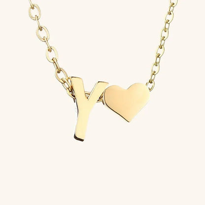 [Raffine]Ria Initial Letter Gold Necklace
