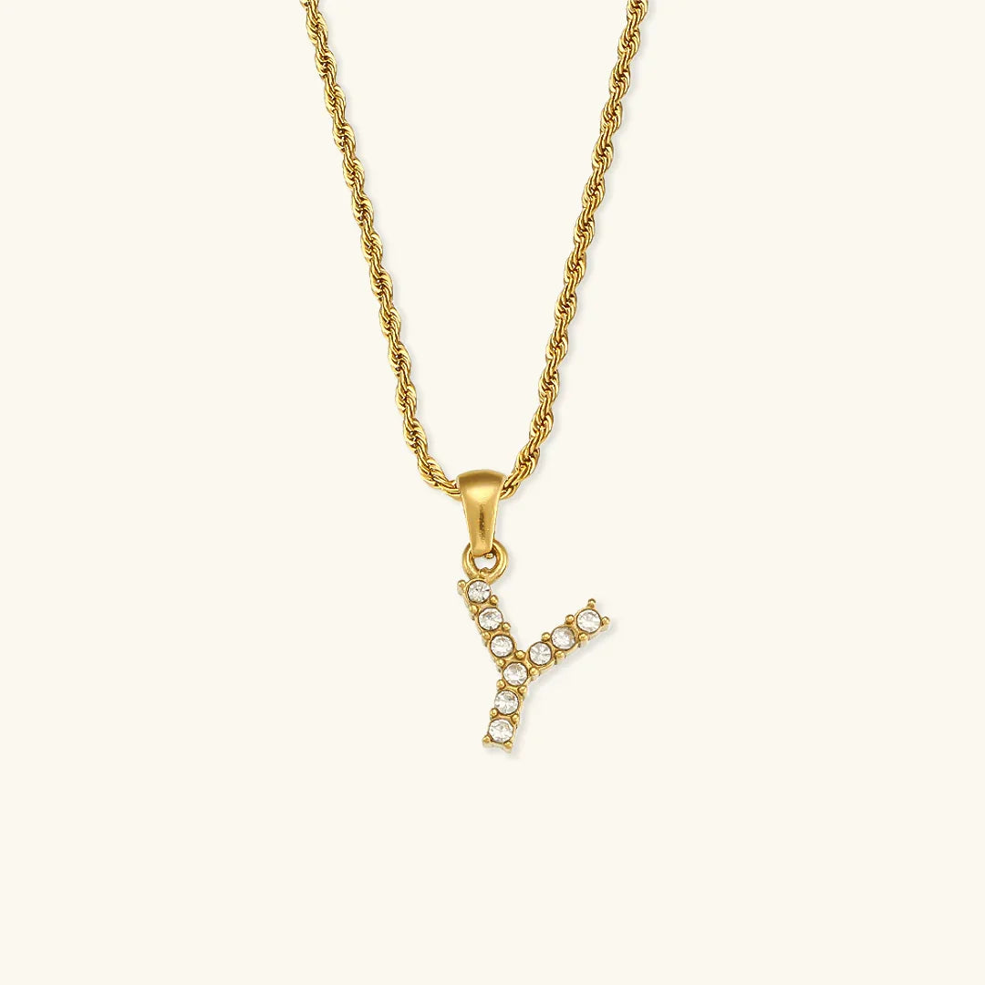 [Raffine]Maeve Letter Initial Diamond Necklace