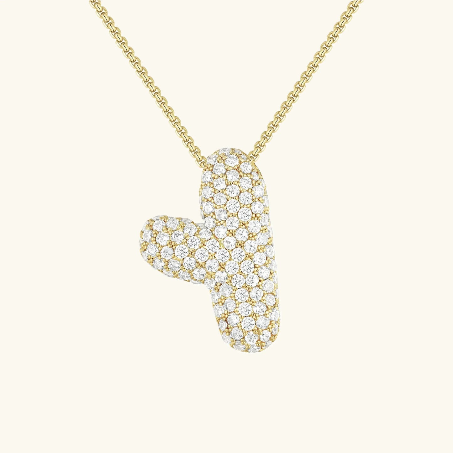 [Raffine]Bubble Initial Diamond Necklace