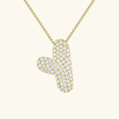 [Raffine]Bubble Initial Diamond Necklace