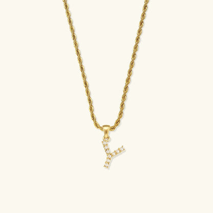 [Raffine]Elodie Initial Letter Pearl Necklace