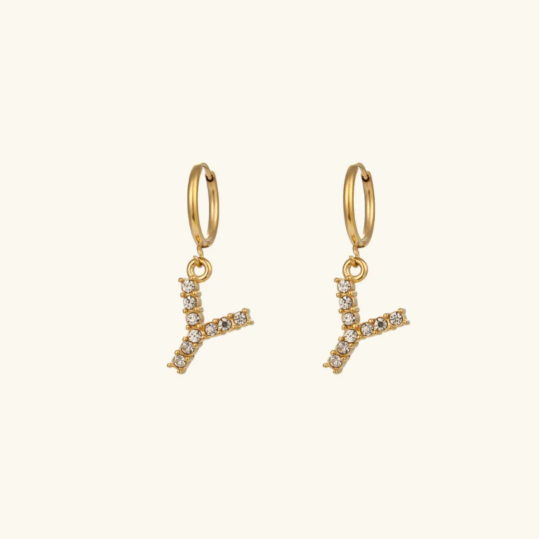 [Raffine]Wilhemina Initial Letter Earrings