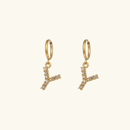 [Raffine]Wilhemina Initial Letter Earrings