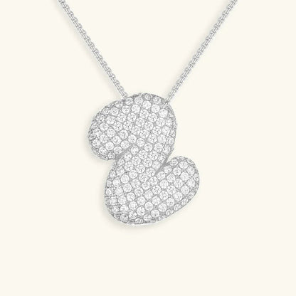 [Raffine]Bubble Initial Diamond Necklace