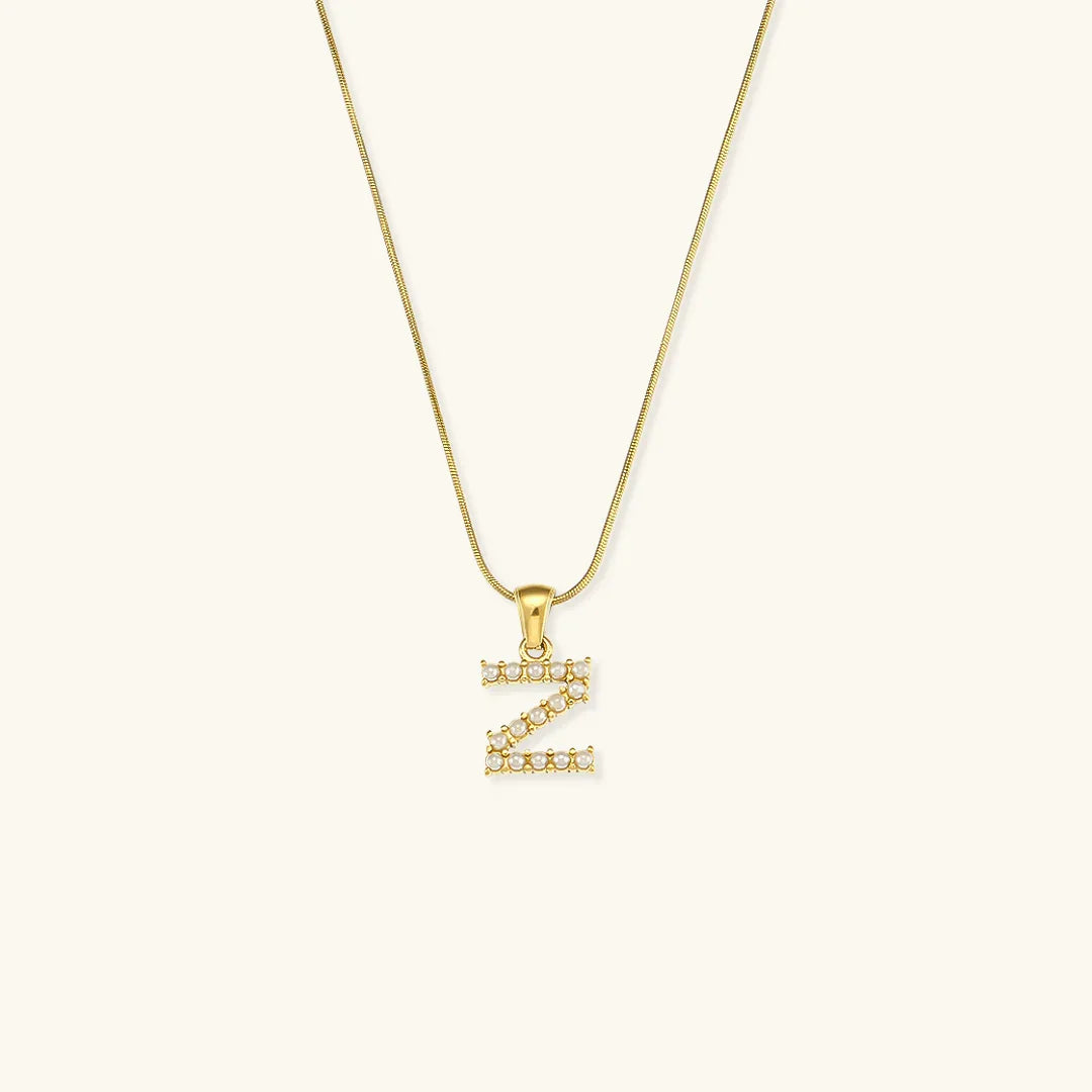 [Raffine]Augustine Initial Letter Pearl Necklace