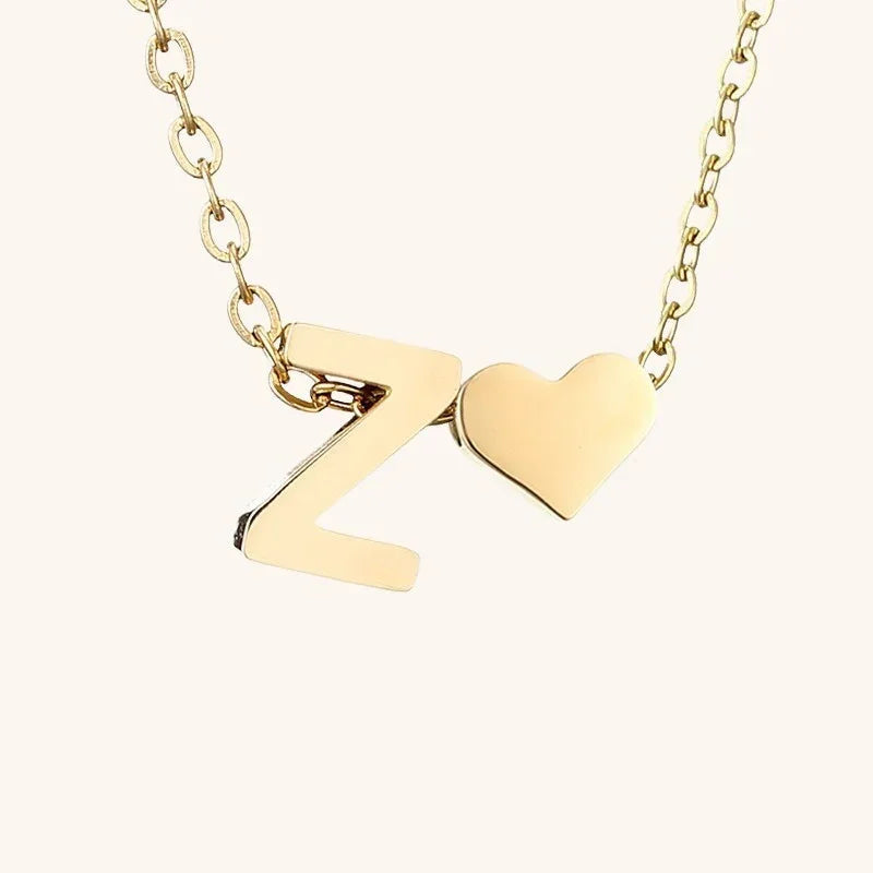 [Raffine]Ria Initial Letter Gold Necklace