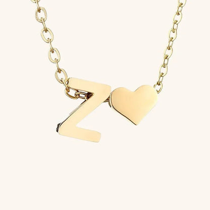 [Raffine]Ria Initial Letter Gold Necklace