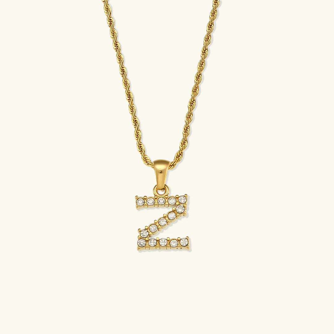 [Raffine]Maeve Letter Initial Diamond Necklace