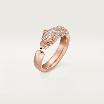 [Raffine]PANTHERE HALF DIAMOND SMALL RING