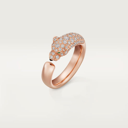[Raffine]PANTHERE HALF DIAMOND SMALL RING