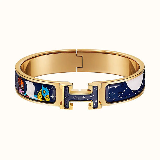 [Raffine]H STAR AND MOON BRACELET 12MM