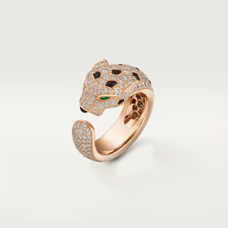 [Raffine]PANTHERE SPOTTED FULL DIAMOND MEDIUM RING