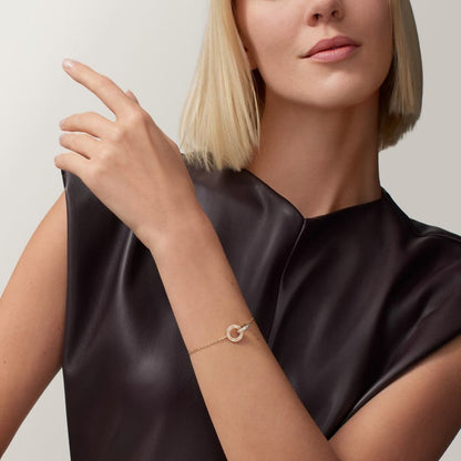 [Raffine]LOVE DOUBLE RING FULL DIAMOND BRACELET