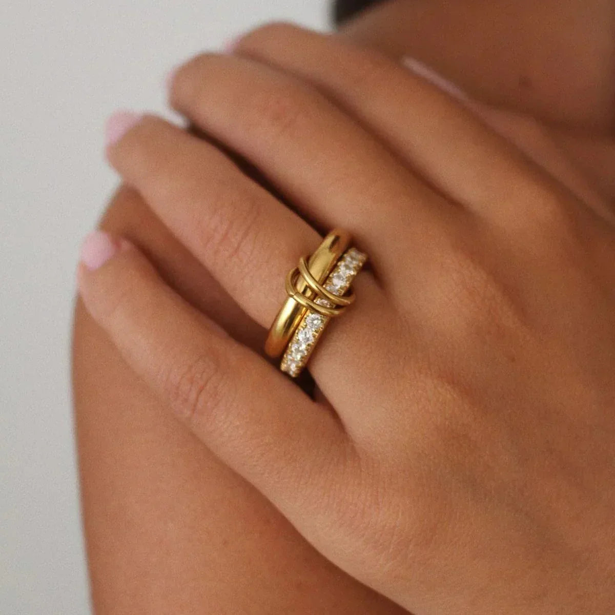 [Raffine]Alison Stacked Diamond Ring